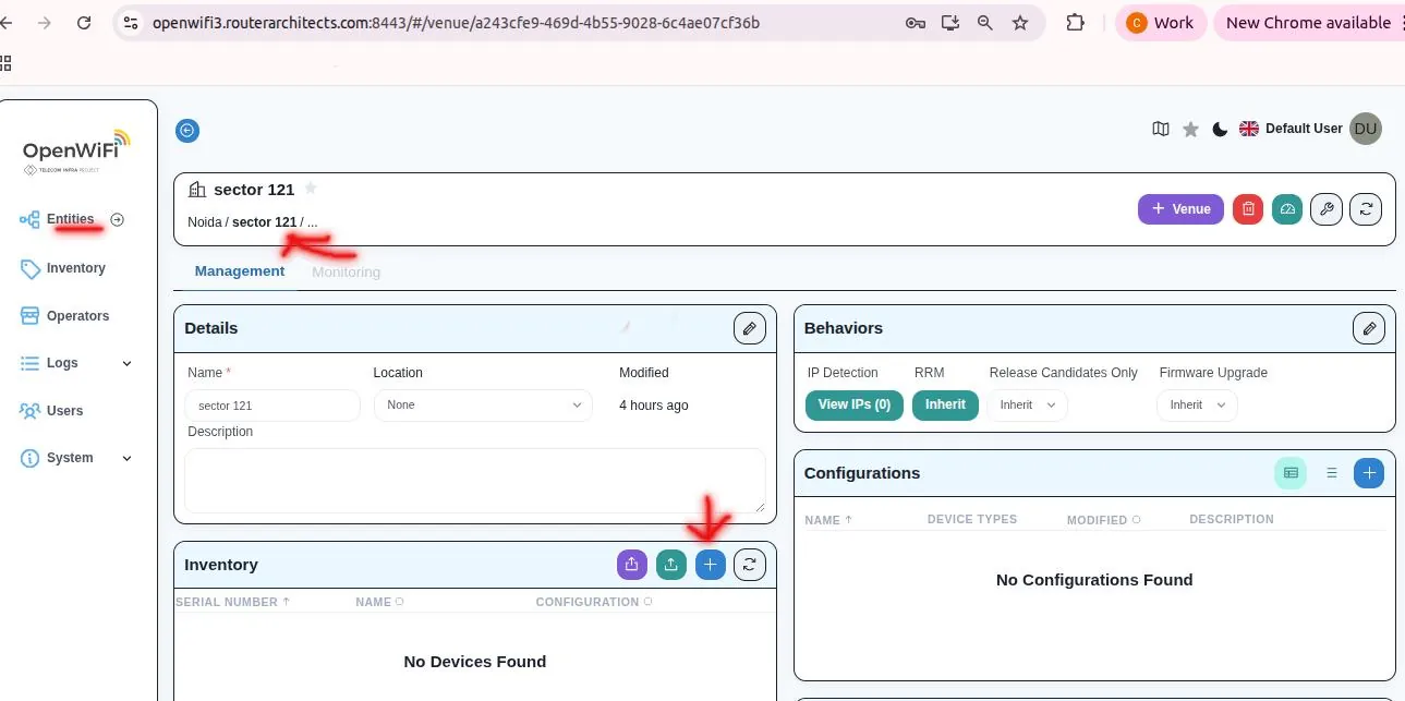 Venue inventory create