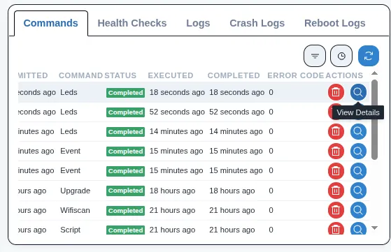 Blink action - confirmation