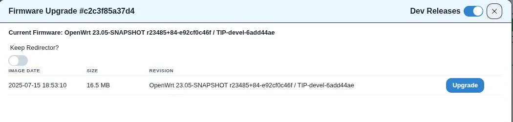 Firmware upgrade flow